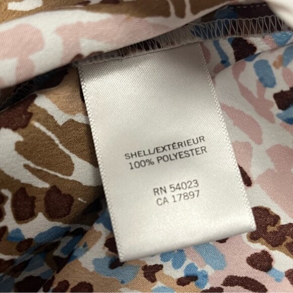 Banana Republic Abstract Print Peplum Blouse Small - Picture 3 of 7